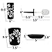 Blue Donuts Bathroom Accessories Set Complete, Toilet Brush and Holder, Trash Can, Toothbrush Holder, Black, 7 Pieces