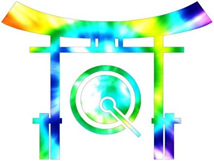 Torii Japanese Gong Shinto - Vinyl Decal Sticker - 7.75" x 5.75" - Tye Dye