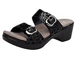 Dansko Women's Sophie Slide Sandal, Black Drizzle Suede, 40 M EU (9.5-10 US)