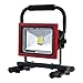 Globe Electric 6622901 Ultra Bright Rechargable LED Worklight, Magnetic, 20W, 1900 Lumens, 5000K, 7.4V, 8800 mAh, Li-Ion Battery, 8hr Charge, Red Finish, Portable