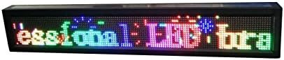 MDAIRC 9.9" X 54" (frame: 6.3" X 51") IP65 water proof, outdoor, Wifi, USB Programmable Message Scrolling LED Sign Display Board for Business Storefront (9.9" X 54", RGB)