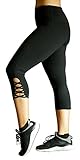 MÜV365 Ultimate Yoga Pants for Women | Crisscross Strappy Workout Leggings with Hidden Pocket