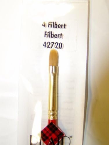 Plaid Paint Brushes Essentials Gold Nylon 4 Filbert 42720