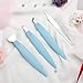 BEZOX Ingrown Toenail Removal Blades and Foot Callus Knife - 3 Different Blades Pedicure Knives with Toenail Lifter and Thick Nail File - Blue
