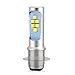 P15D LED Motorcycle Headlight Bulb, Extremely Bright 1500 Lumens Xenon White 6000K 12V H6M Motorbike Headlamp with High Low Beam – 1 Year Warranty