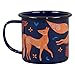 Folklore Woodland Watercolor Durable Travel Enamel Beverage Mug, Fox