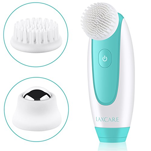 Facial Brush, Laxcare Waterproof Face Brush Facial Cleansing Brush 3 in 1 Set for Deep Pore Cleansing Gentle Exfoliating Blackhead Removing - Thumbnail 5