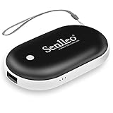 Senlleo Rechargeable Hand Warmer, 5200mAh Power Bank : Larger Capacity and Double-Sided Pocket Warmer Compatible with iPad iPhone Samsung All Android Smartphone External Battery Charger