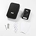 No Battery Required Wireless Doorbell, IP55 Waterproof  2 [Self-Powered] Push Button and 1 Plug-in Receiver, 58 Chimes with 4 Level Volume and LED Flash [ Black, 2018 Upgraded ]