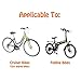 UrRider Child Bike Seat, Portable, Foldable & Ultralight Kids' Bicycle Carrier Baby Seat with Handrail for Cruiser Bikes, Foldable Bikes, City Shared Bikes