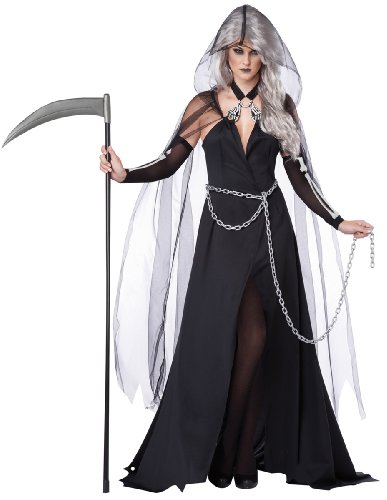 California Costumes Women's Lady Reaper Scary Ghost Demon Costume