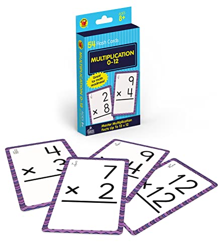 Carson Dellosa Multiplication Flash Cards 3rd Grade, 4th Grade and 5th Grade, Times Table Flash Cards, Multiplication Flash Cards 0-12, Times Table Facts for Ages 8+