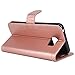 LK Case for Galaxy Note 5, [Wrist Strap] Luxury PU Leather Wallet Flip Protective Case Cover with Card Slots and Stand for Samsung Galaxy Note 5 (Rose Gold)