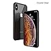 Ztotop Clear Hybrid Case for iPhone Xs Max 6.5-Inch 2018, Thin Tempered Glass Transparent Back Cover and Slim Silicone Rubber Bumper Frame Compatible Apple iPhone Xs Max - Matte Black Frame