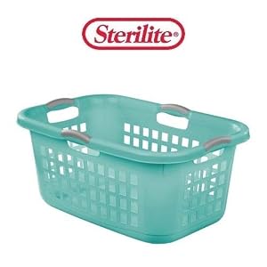 Image of STERILITE New 819610 Laundry Basket 2 Bush Aqua (6-Pack) Laundry Basket Wholesale Bulk Household Laundry Basket