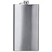 Maxam 12 Ounce Stainless Steel Flask, Lightweight Drinking Flask with a Screw-On, Leak Proof Lid, Polished Silver