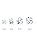 SPOIL CUPID 925 Sterling Silver Rhodium Plated AAA CZ Diamond Basket Prong Set Stud Earrings Size 3-6mm