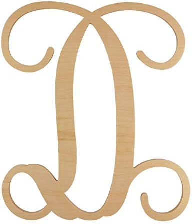 48 Hour Monogram Choose Your Letter and Size! - Single Vine Unfinished Letter (D, 20)