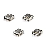 URBEST 20Pcs Straight Soldering Mini USB A Type Female Port Plug Jack Socket Connector