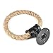 Rope Towel Ring, Wall Mount Hand Towel Ring Heavy Duty Solid Towel Holder for Bathroom Natural Rustic Rope (Black)