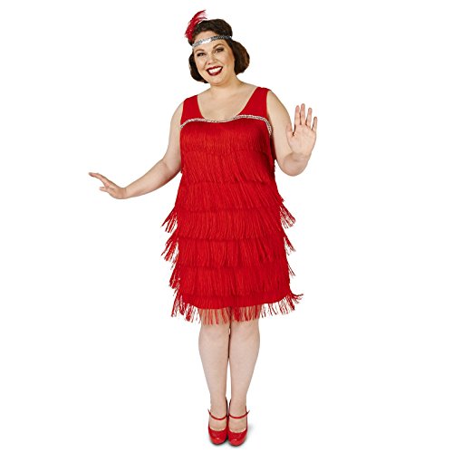 Roarin' Red Flapper Adult Plus Costume