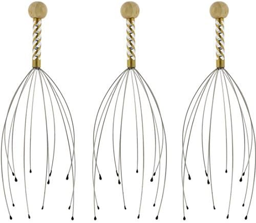 Hand Held Head Massager - Therapeutic Scalp Scratcher for Deep Relaxation (3) by PMD Selects