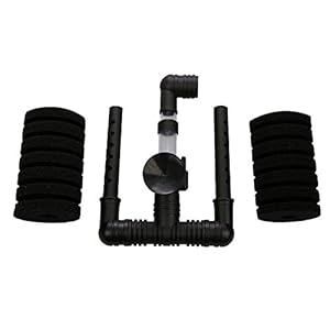 Huijukon, pompa ad aria per acquario con filtri a spugna, dimensioni del serbatoio fino a 133 litri Huijukon Huijukon, pompa ad aria per acquario con filtri a spugna, dimensioni del serbatoio fino a 133 litri