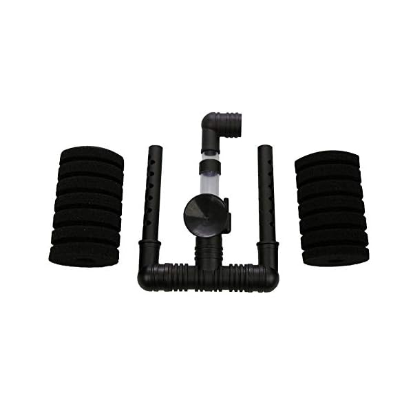 Huijukon, pompa ad aria per acquario con filtri a spugna, dimensioni del serbatoio fino a 133 litri Huijukon Huijukon, pompa ad aria per acquario con filtri a spugna, dimensioni del serbatoio fino a 133 litri