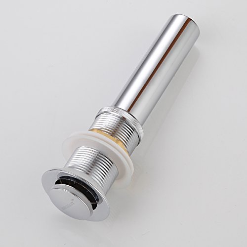 RBROHANT BAW93010C Bathroom Faucet Vessel Vanity Sink Pop Up Drain Stopper without Overflow Chrome - Thumbnail 5