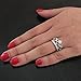 Metal Masters 925 Sterling Silver Cubic Zirconia Princess Crown Tiara CZ Band Ring