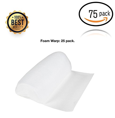 prime packaging bundel 75pack of, 50pc -12x12 sheets Bubble +25pc Cushion Foam Sheets 12x12+2pc Tape,Packing rolls,Shipping,Packaging,Moving,Office.