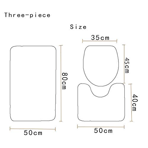 MatureGirl Bathroom Rug Mat - Bath Mat Carpet - Non-Slip Fish Scale Bath Mat Bathroom Kitchen Carpet Doormats, Toilet Seat Cover and Rug - Halloween Carpet Mats (J)