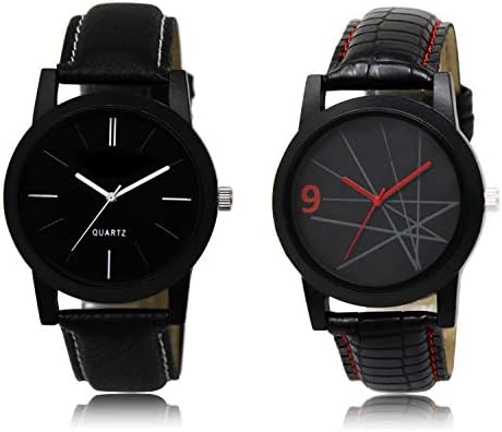 Vastrang Sarees Analogue Black Boy's Watch Combo