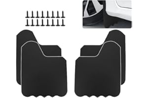 Universal Mud Flaps - 4pcs Black Front & Rear Splash Guards for Cars, Pickup Trucks & SUVs, Durable Mud Guards