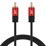 Subwoofer Cable,SHD RCA Cable RCA to RCA Audio Cable Premium Sound Quality Dual Shielded with Gold Plated Connectors-6Feet