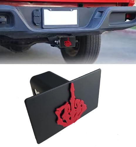 Photo 1 of Custom 3D Metal Trailer Hitch Cover for 2'' Towing Rear Receiver Plug Cover Skeleton Middle Finger Emblem Cool Cars SUV Pickup Trucks Heavy Duty