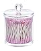 Choice Fun Acrylic Qtip Holder Multifunctional Jar with Lid Transparent QFJJSN-NSF-296B