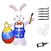 LOOHUU 6FT Easter Inflatable Basket Eggs and Bunny- Cute Fun Holiday Blow up Party Decorations for Indoor Outdoor Yard Lawn Garden Photo Prop with LED Lights