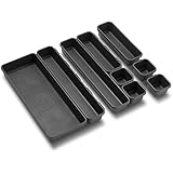 madesmart Value 9-Piece Interlocking Bin Pack - Granite | VALUE COLLECTION |  Customizable Multi-Purpose Storage | Durable | Easy to Clean | BPA-Free