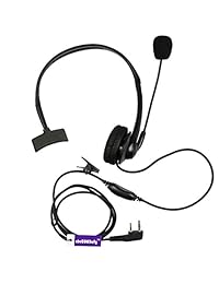 abcGOODefg 2 Pin over Head Auriculares Auriculares Con boom Mic y VOX para Kenwood Baofeng PUXING Quansheng Wouxun HYT tyt Radio bidireccional 888S f8hp BF-F9 UV5 X 3 gt3tp UV5r uv5r5 uv5ra UV82h82hp H777