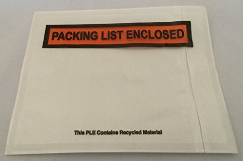 4.5" x 5.5" Packing List Enclosed Printed Adhesive Back Load Packing List / Shipping Label Envelopes Pouches (100-ct.)