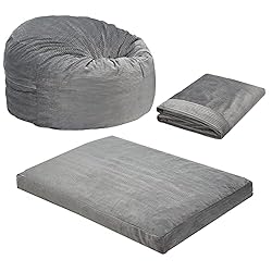 Homguava Corduroy Bean Bag Chair, Variable Shape