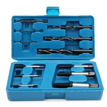 Generic 12Pc Screw Extractor And Drill Bit Guide Set Broken Bolt Fastener Remover
