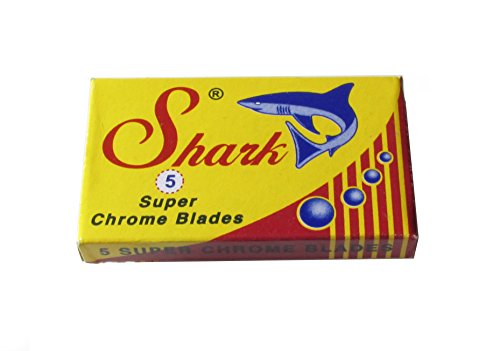 50 shark super chrome double edge safety razor blades
