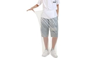 10PC Adult Disposable Rain Pants Unisex Waterproof Outdoor Activities Water Sports Camping Riding Traveling Emergency White