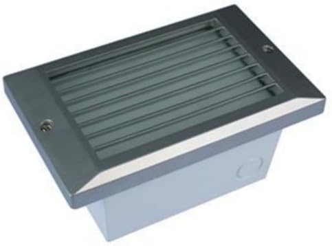 LST-L-WH-AL LED Step Star Louver Cover 5W 120V 3100K Dimmable Wall or Ceiling Mount Recessed Light, Aluminum Finish with Frosted Lens