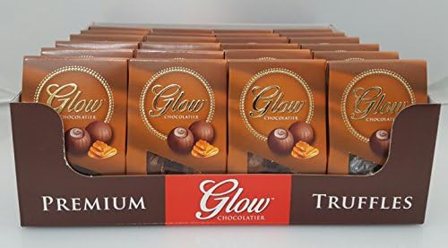 Glow Chocolatier Milk Chocolate Truffles Caramel 1.1 OZ Gift Box - 24 Packs