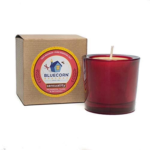 Bluecorn Beeswax Aromatherapy Heavy Glass Votive (Sensuality, 1)