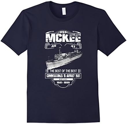 Men's USS McKee (AS-41) Tshirt 2XL Navy