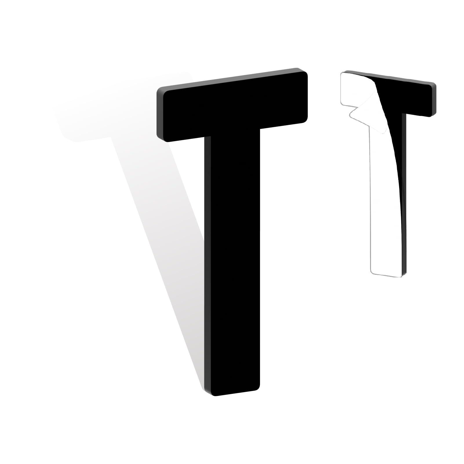 3 Inch Self Adhesive House Numbers, Acrylic Modern